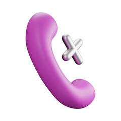 Phone Call 3D Icon. Old Telephone 3D Icon. Call End Icon. 3d illustration, vector.  - 109