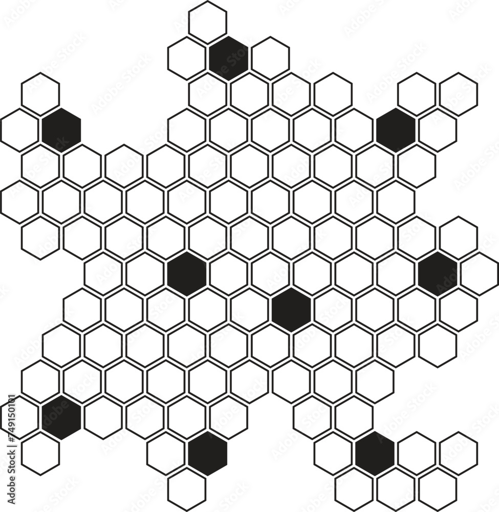 Poster abstract geometric honeycomb pattern vector illustration.