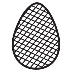 Easter egg. Ornament easter eggs set. Vector outline ornament sign. Easter icon isolated on white background. 