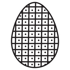 Easter egg. Ornament easter eggs set. Vector outline ornament sign. Easter icon isolated on white background. 