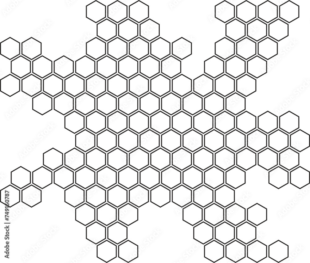 Poster abstract geometric honeycomb pattern vector illustration.