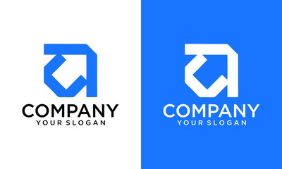 Creative House Arrow Smart Technology Logo. Modern Build Integration IOT AI DATA Tech Icon Vector. Modernization Update Upgrade Home Service Real