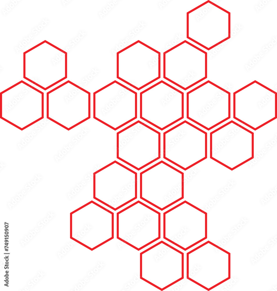 Poster abstract geometric honeycomb pattern vector illustration.