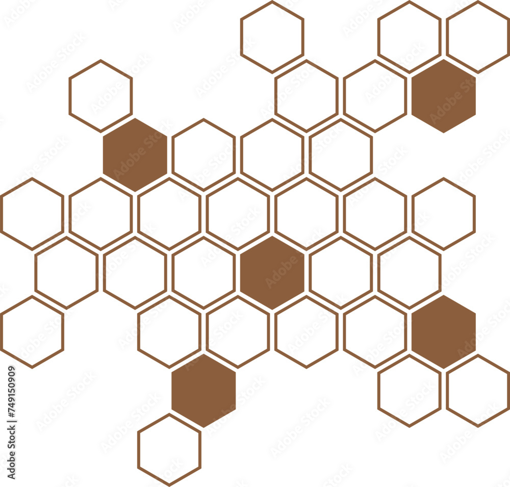 Poster abstract geometric honeycomb pattern vector illustration.