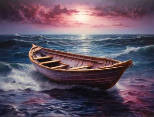 Wandaufkleber boat on the sea © Shalom