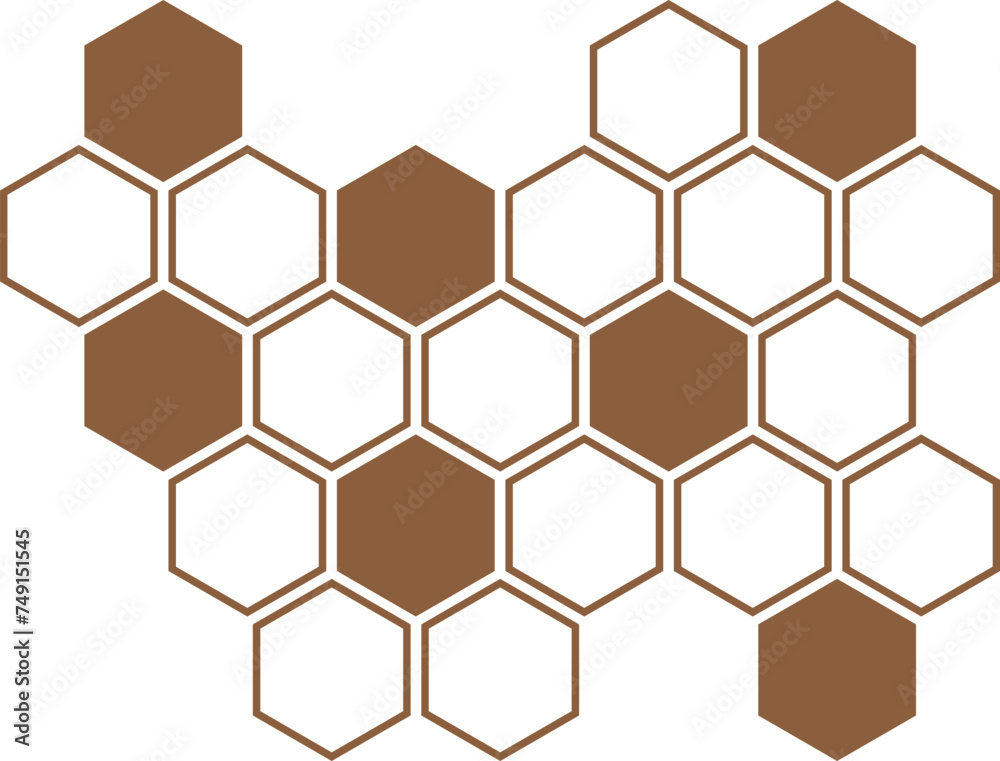 Poster abstract geometric honeycomb pattern vector illustration.