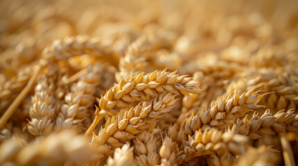 Grain deal concept wheat close up .
