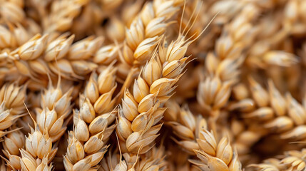 Grain deal concept wheat close up .
