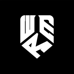 WRE letter logo design on black background. WRE creative initials letter logo concept. WRE letter design.
