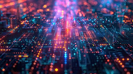 Obraz premium Background of global digital data transmission.