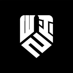 WZI letter logo design on black background. WZI creative initials letter logo concept. WZI letter design.
 - obrazy, fototapety, plakaty