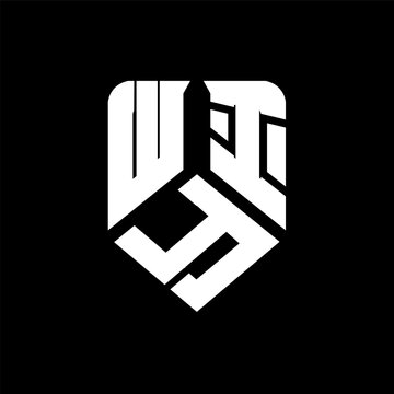 WYI letter logo design on black background. WYI creative initials letter logo concept. WYI letter design.
