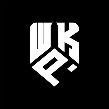 WPK letter logo design on black background. WPK creative initials letter logo concept. WPK letter design.
