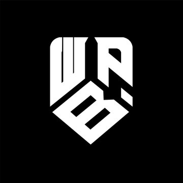 WBP letter logo design on black background. WBP creative initials letter logo concept. WBP letter design.
