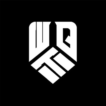 WTQ letter logo design on black background. WTQ creative initials letter logo concept. WTQ letter design.
