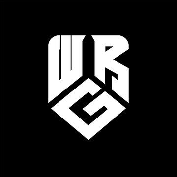 WGR letter logo design on black background. WGR creative initials letter logo concept. WGR letter design.
