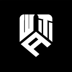 WAT letter logo design on black background. WAT creative initials letter logo concept. WAT letter design.
