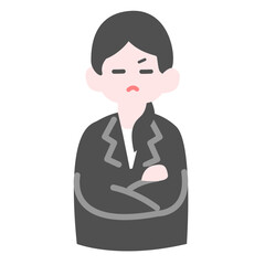 腕を組んで怒る女性会社員