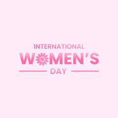 Happy international Women's Days logo design wordmark typograhy icon element vector 