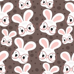 seamless pattern with rabbits