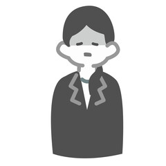 青ざめる女性会社員