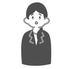 驚いた表情の女性会社員