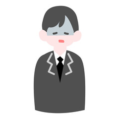 青ざめる男性会社員