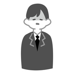 青ざめる男性会社員