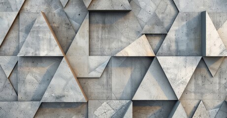 A concrete wall displaying a variety of shapes and sizes arranged in an intriguing pattern, showcasing depth and texture.