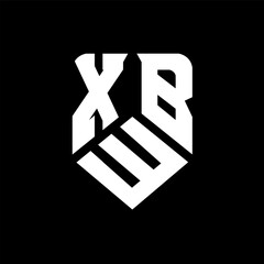 XWB letter logo design on black background. XWB creative initials letter logo concept. XWB letter design.