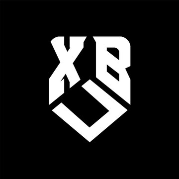 XUB letter logo design on black background. XUB creative initials letter logo concept. XUB letter design.
