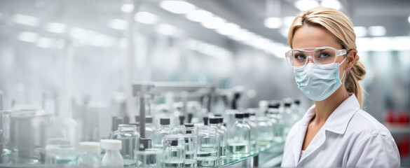 Pharmaceutical line for the production of pharmaceutical medicines d glass bottles.