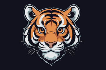 Obraz premium Logo of a tiger head vector illustration