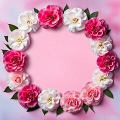 Fototapeta na wymiar carnation-flower-frame-soft-pastel-color-palette-centralized-clear-space-for-subject-matter-flower