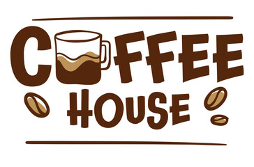 Coffee house drink espresso, cafe or restaurant
