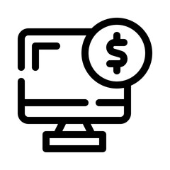 online payment line icon