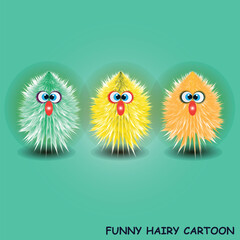 Hairy Cute Cartoon can be used for social media or any business, etc..