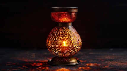 You simply wont find a more stunning candle lantern than this! Featuring such intricate patterns and cut work like an exotic treasure - generative ai