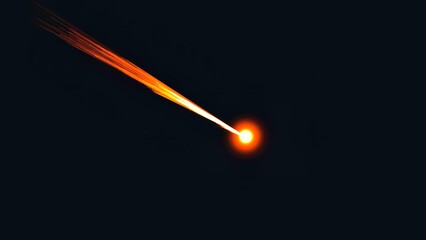 Beautiful illustration of falling star or meteor on plain black background
