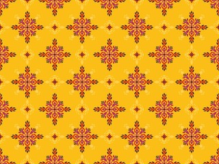 asian ikat seamless pattern traditional design illustration for background carpet clothing and home decoration 