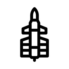 rocket line icon