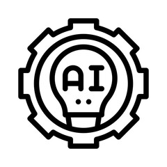 ai assistant line icon