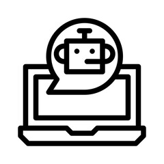 virtual assistant line icon