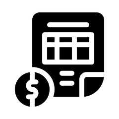 invoice glyph icon