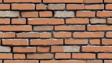  Weathered Brick Wall Seamless Texture. AI Generated 