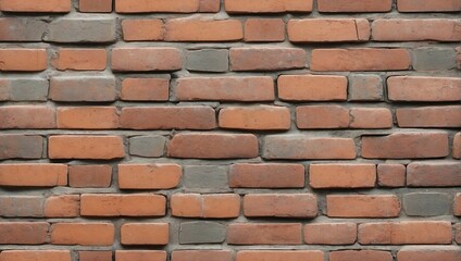 Obraz premium Aged Red Brick Wall Seamless Texture Background. AI Generated 