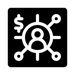 affiliate marketing glyph icon