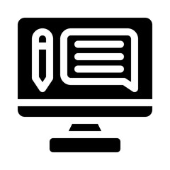 blogging glyph icon