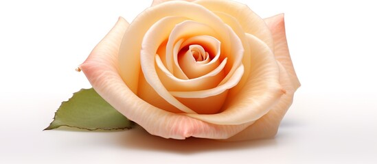 illustration of a beautiful rose made from sea shells on a white background