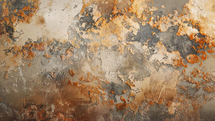 A UHD capture of a vintage-inspired abstract art piece, with layers of texture and subtle gradients in muted tones of sepia, olive, and copper, reminiscent of aged manuscripts and weathered surfaces. - obrazy, fototapety, plakaty